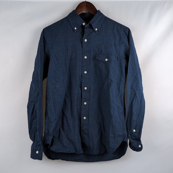 Ralph Lauren Men's Blue Dot Button Up Shirt Classic Fit Indigo Chest Pocket, XS - Picture 1 of 6